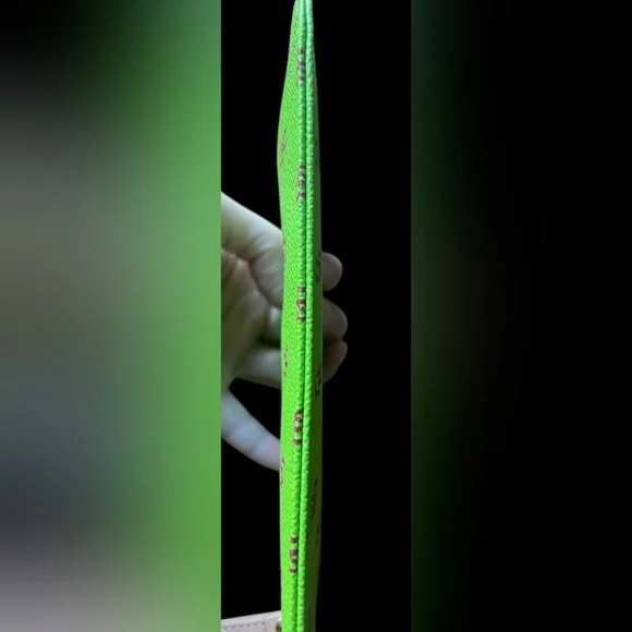 Dooney & Bourke Lime Green Logo Wristlet - Picture 7 of 8